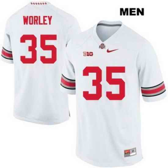 Chris Worley OSU Ohio State Buckeyes Authentic Stitched Mens Nike  35 White College Football Jersey Jersey